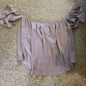 off the shoulder silky shirt from American eagle. Worn once - great condition!